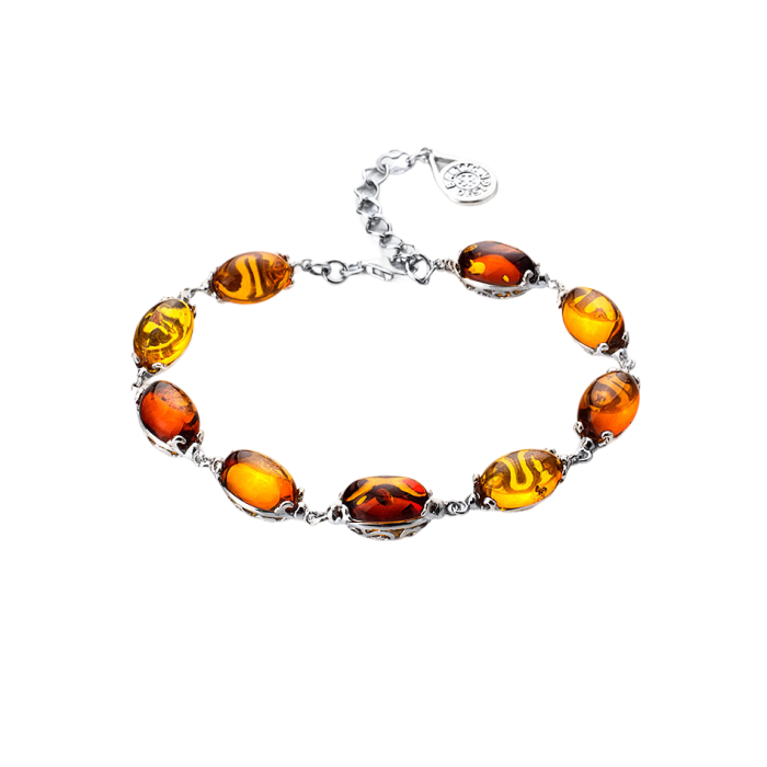 Silberarmband aus Silber 925 mit Bernstein