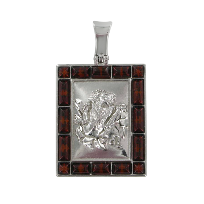 Sternzeichen Anhänger aus Silber 925 mit Bernstein