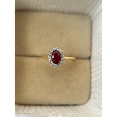 Vintage Ruby Cocktail Ring