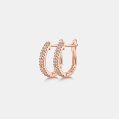 Rose Gold Huggie Earrings