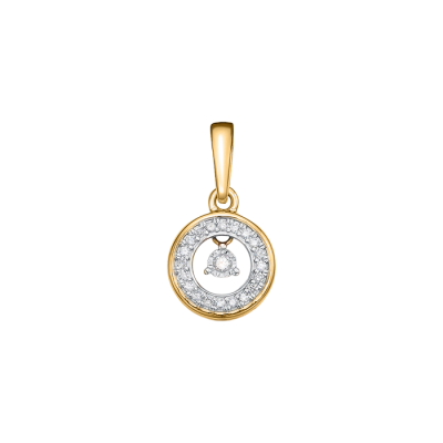Anhänger aus Gelb/ Weißgold 585 mit Brillant