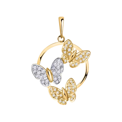 Anhänger aus Gelbgold 585 mit Zirkonia