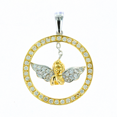 Anhänger aus Gelbgold 585 mit Zirkonia