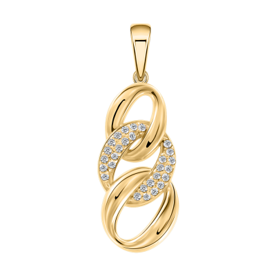 Anhänger aus Gelbgold 585 mit Zirkonia