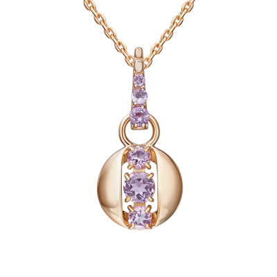 Anhänger aus Rotgold 585 mit Amethyst