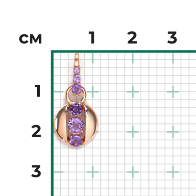 Anhänger aus Rotgold 585 mit Amethyst