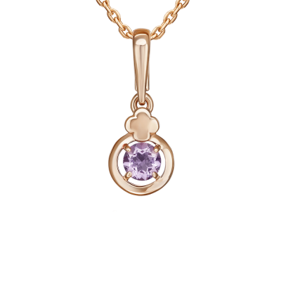 Anhänger aus Rotgold 585 mit Amethyst