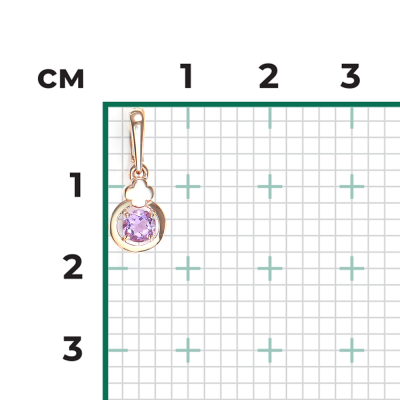 Anhänger aus Rotgold 585 mit Amethyst