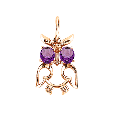 Anhänger aus Rotgold 585 mit Amethyst