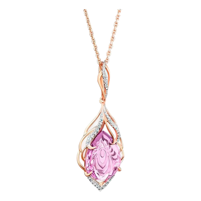 Anhänger aus Rotgold 585 mit Amethyst und Zirkonia