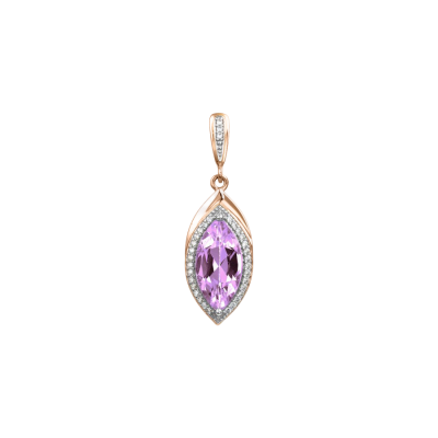 Anhänger aus Rotgold 585 mit Amethyst und Zirkonia