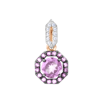 Anhänger aus Rotgold 585 mit Amethyst und Zirkonia