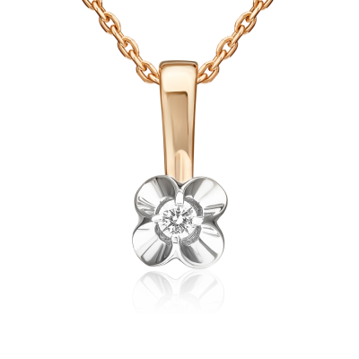 Anhänger aus Rotgold 585 mit Brillant