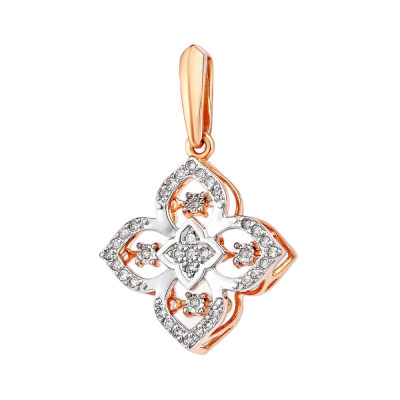 Anhänger aus Rotgold 585 mit Brillant