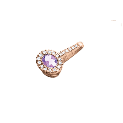 Anhänger aus Rotgold 585 mit Brillant und Amethyst