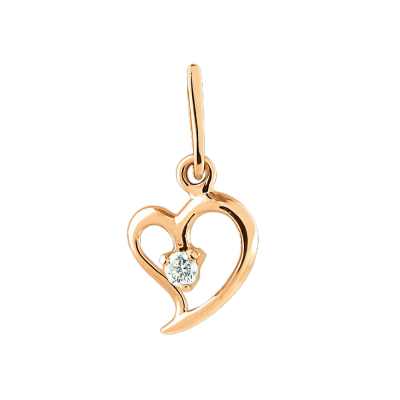 Anhänger aus Rotgold 585 mit Brillant
