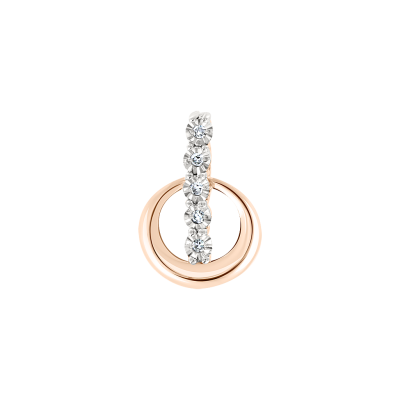 Anhänger aus Rotgold 585 mit Brillant