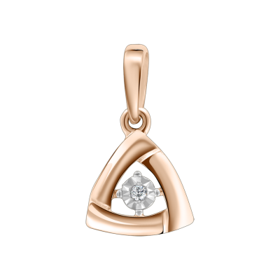 Anhänger aus Rotgold 585 mit Brillant