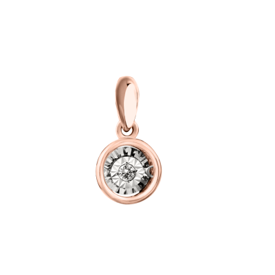 Anhänger aus Rotgold 585 mit Brillant