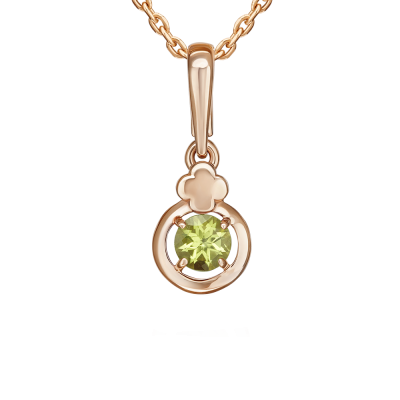 Anhänger aus Rotgold 585 mit Chrysolith