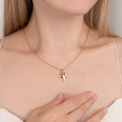 Anhänger aus Rotgold 585 mit Chrysolith