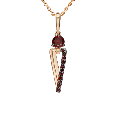 Anhänger aus Rotgold 585 mit Granat