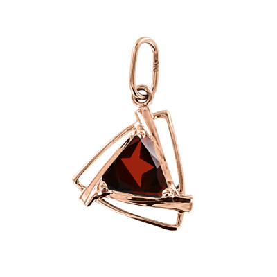 Anhänger aus Rotgold 585 mit Granat