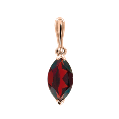 Anhänger aus Rotgold 585 mit Granat