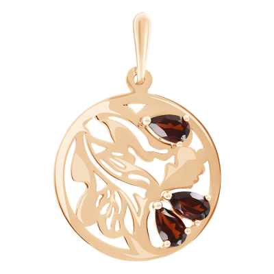 Anhänger aus Rotgold 585 mit Granat