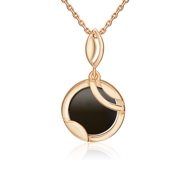 Anhänger aus Rotgold 585 mit Onyx