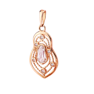 Anhänger aus Rotgold 585 mit Swarovski Kristall und Zirkonia