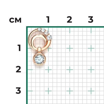 Anhänger aus Rotgold 585 mit Topas