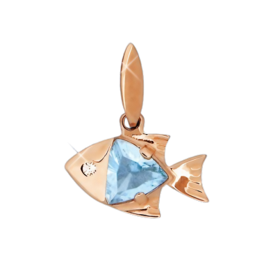 Anhänger aus Rotgold 585 mit Topas