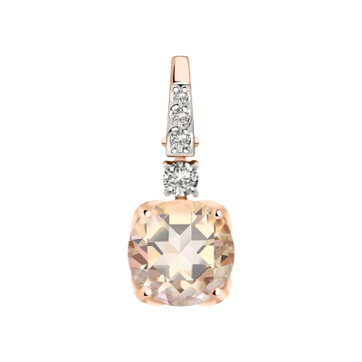 Anhänger aus Rotgold 585 mit Topas, Swarovski Kristall und Zirkonia