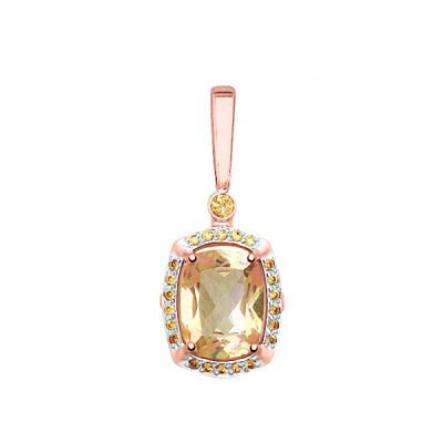 Anhänger aus Rotgold 585 mit Topas und Zirkonia