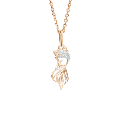 Anhänger aus Rotgold 585 mit Zirkonia