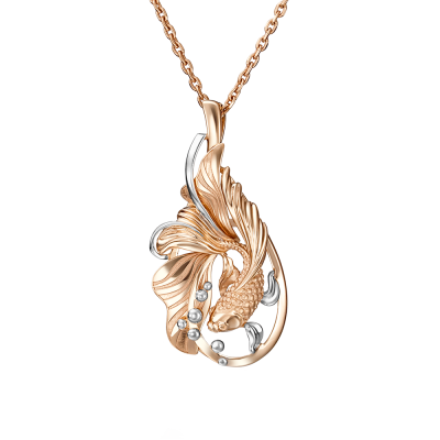 Anhänger aus Rotgold 585 mit Zirkonia