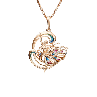 Anhänger aus Rotgold 585 mit Zirkonia