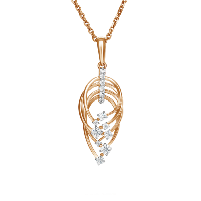 Anhänger aus Rotgold 585 mit Zirkonia