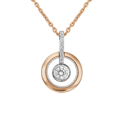 Anhänger aus Rotgold 585 mit Zirkonia