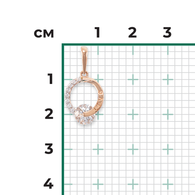 Anhänger aus Rotgold 585 mit Zirkonia