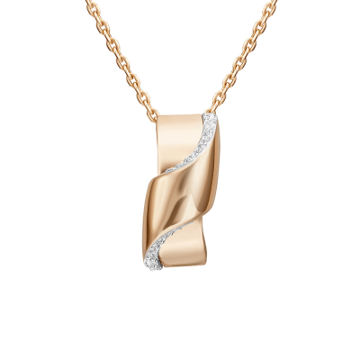 Anhänger aus Rotgold 585 mit Zirkonia