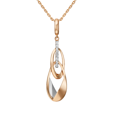 Anhänger aus Rotgold 585 mit Zirkonia