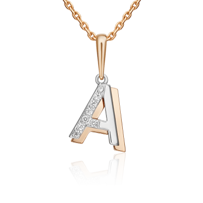 Anhänger aus Rotgold 585 mit Zirkonia