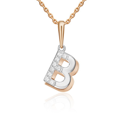 Anhänger aus Rotgold 585 mit Zirkonia