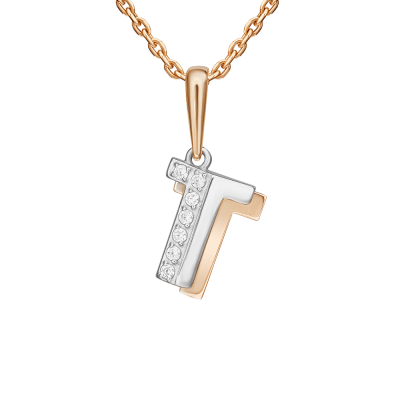 Anhänger aus Rotgold 585 mit Zirkonia