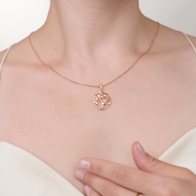 Anhänger aus Rotgold 585 mit Zirkonia