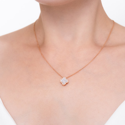Anhänger aus Rotgold 585 mit Zirkonia