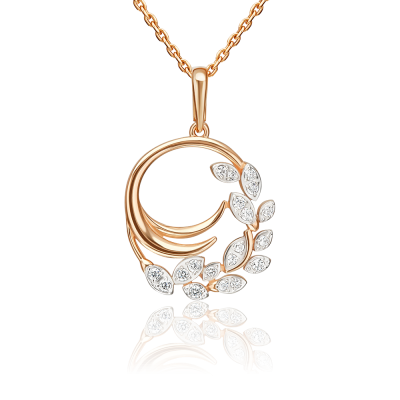 Anhänger aus Rotgold 585 mit Zirkonia