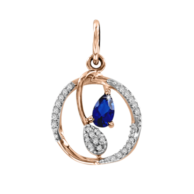 Anhänger aus Rotgold 585 mit Zirkonia